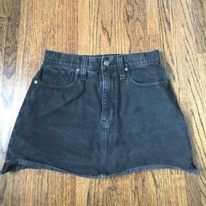 Madewell black jean skirt